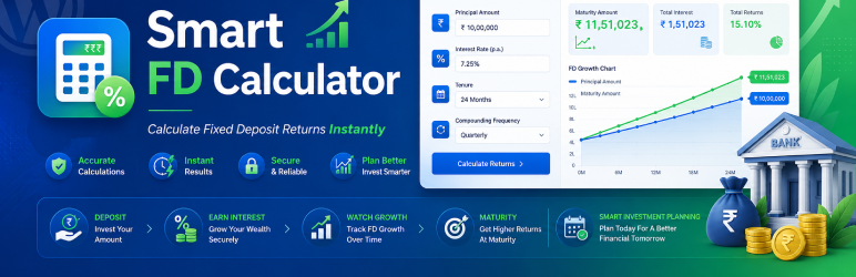 Smart FD Calculator Preview Wordpress Plugin - Rating, Reviews, Demo & Download
