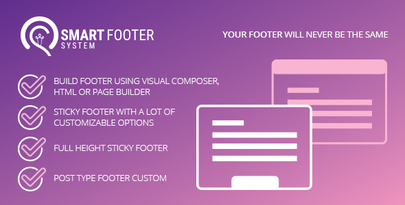 Smart Footer System Preview Wordpress Plugin - Rating, Reviews, Demo & Download