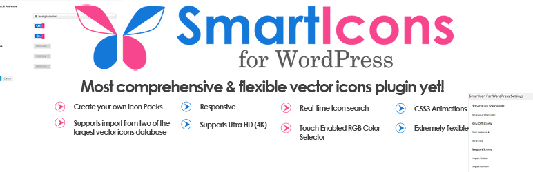 Smart Icons Plugin for Wordpress Preview - Rating, Reviews, Demo & Download
