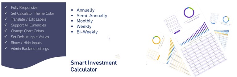 Smart Investment Calculator – (Annually / Semi-Annually / Monthly / Weekly / Bi-Weekly ) Preview Wordpress Plugin - Rating, Reviews, Demo & Download