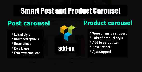 Smart  Post And Product Carousel – Visual Composer Add-on Preview Wordpress Plugin - Rating, Reviews, Demo & Download