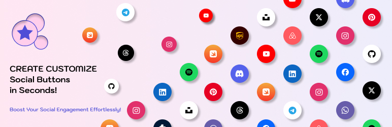 Smart Social Media Buttons Preview Wordpress Plugin - Rating, Reviews, Demo & Download