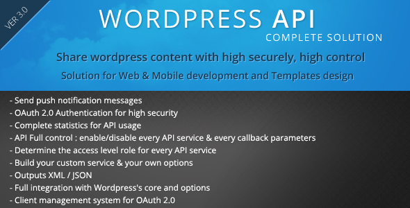 SMIO Wordpress API Complete Solution Preview - Rating, Reviews, Demo & Download