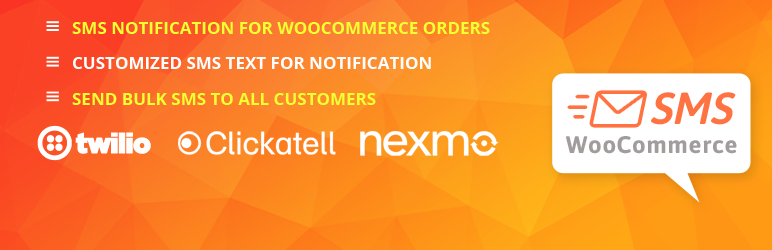 SMS Notification For WooCommerce Preview Wordpress Plugin - Rating, Reviews, Demo & Download