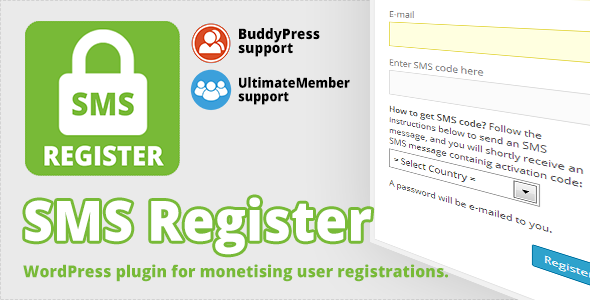 SMS Register Preview Wordpress Plugin - Rating, Reviews, Demo & Download
