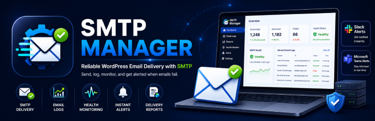 SMTP Manager By ByteCore Stack Preview Wordpress Plugin - Rating, Reviews, Demo & Download