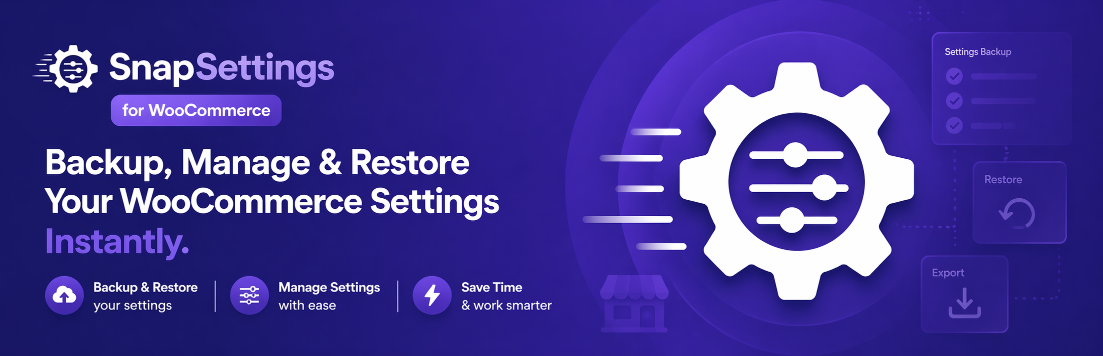 SnapSettings For WooCommerce Preview Wordpress Plugin - Rating, Reviews, Demo & Download
