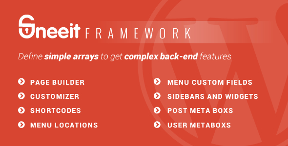 Sneeit Framework – Back-End Plugin for Wordpress Themes Preview - Rating, Reviews, Demo & Download