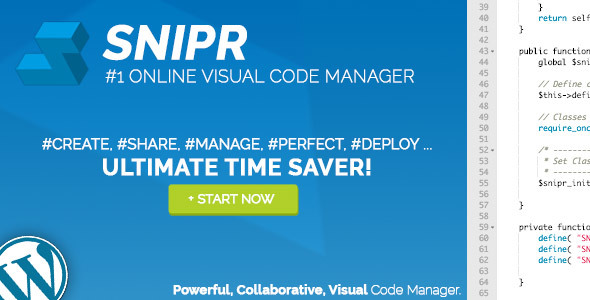 SNIPR – Visual Code Manager Plugin for Wordpress Preview - Rating, Reviews, Demo & Download
