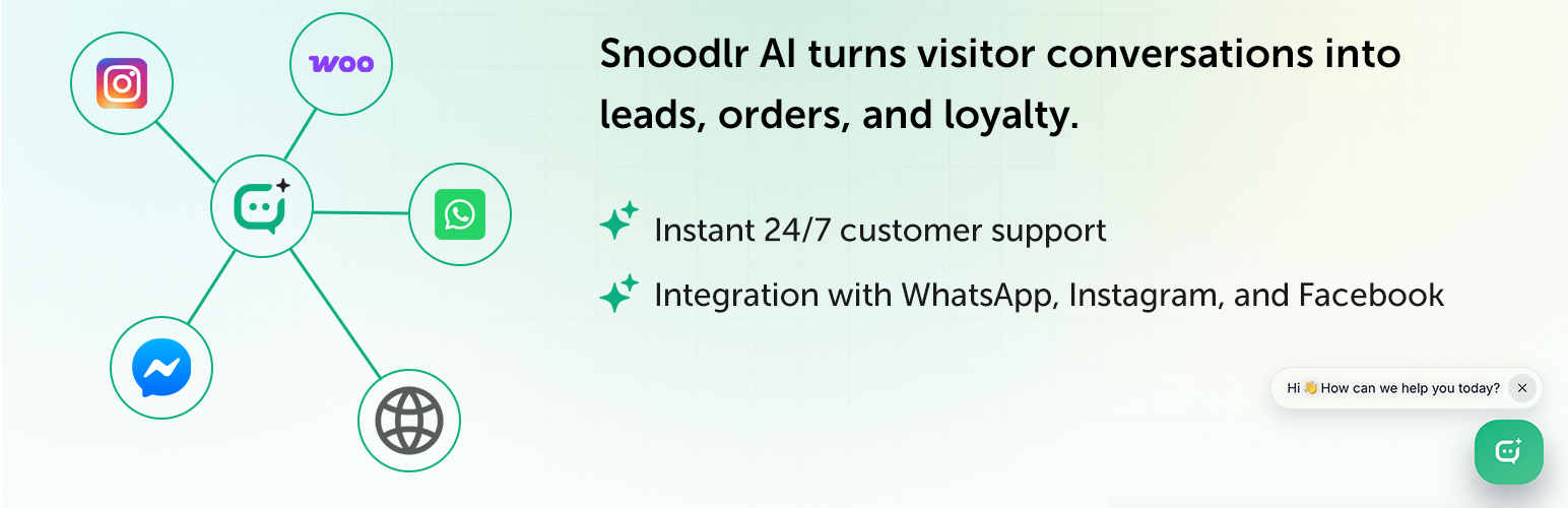 Snoodlr AI Assistant For WooCommerce Preview Wordpress Plugin - Rating, Reviews, Demo & Download