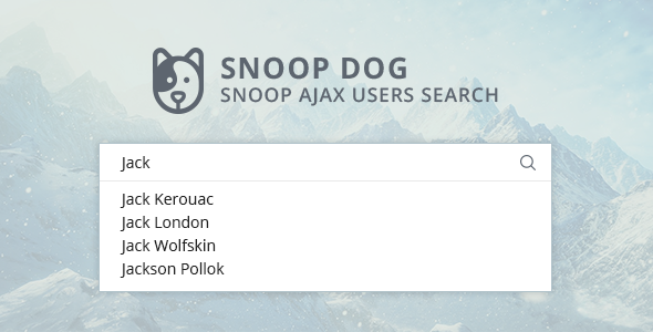 Snoop Ajax Users Search Plugin for Wordpress Preview - Rating, Reviews, Demo & Download