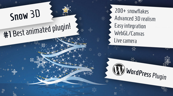 Snow 3D – Christmas Plugin For WordPress Preview - Rating, Reviews, Demo & Download