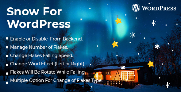 Snow Effect WordPress Plugin Preview - Rating, Reviews, Demo & Download