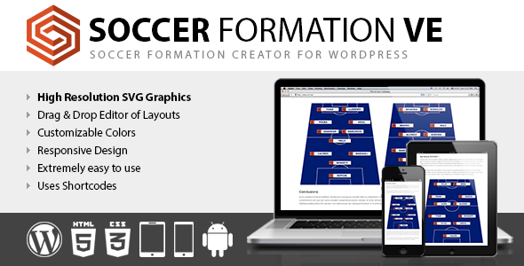 Soccer Formation VE Preview Wordpress Plugin - Rating, Reviews, Demo & Download