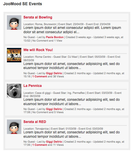 Social Engine Last Public Events Preview Wordpress Plugin - Rating, Reviews, Demo & Download