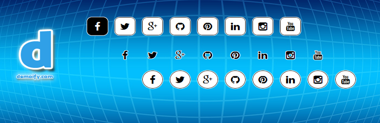 Social Icons By Demoify Preview Wordpress Plugin - Rating, Reviews, Demo & Download