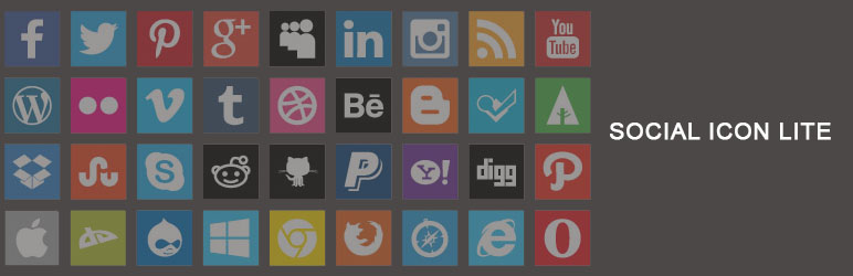 Social Icons Lite Preview Wordpress Plugin - Rating, Reviews, Demo & Download