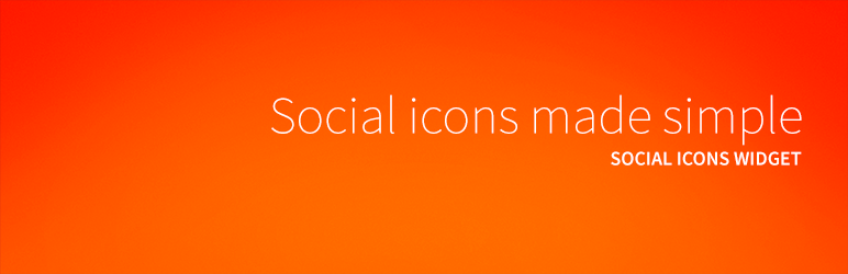 Social Icons Widget Preview Wordpress Plugin - Rating, Reviews, Demo & Download