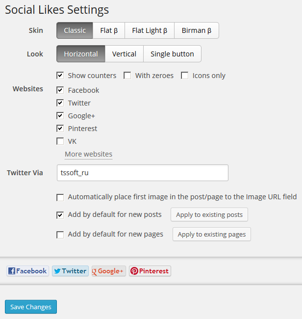 Social Likes Preview Wordpress Plugin - Rating, Reviews, Demo & Download
