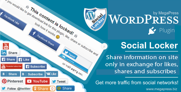 Social Locker – Plugin For WordPress Preview - Rating, Reviews, Demo & Download