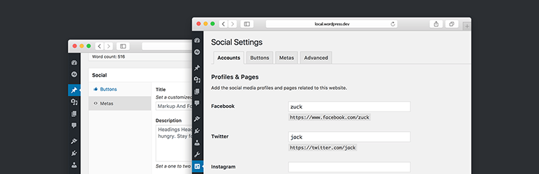 Social Manager By NineCodes Preview Wordpress Plugin - Rating, Reviews, Demo & Download