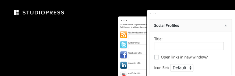 Social Profiles Widget Preview Wordpress Plugin - Rating, Reviews, Demo & Download