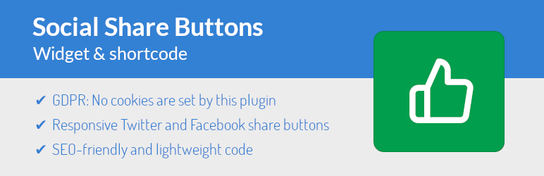 Social Share Buttons – Widget And Shortcode Preview Wordpress Plugin - Rating, Reviews, Demo & Download