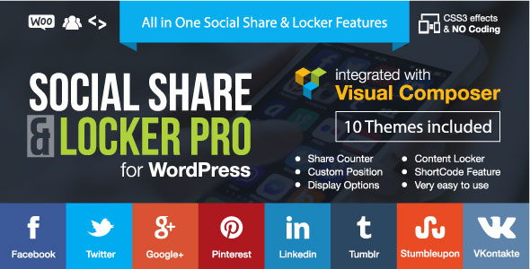 Social Share & Locker Pro Wordpress Plugin Preview - Rating, Reviews, Demo & Download