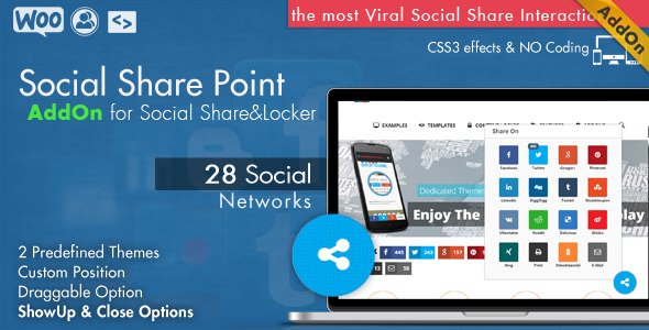 Social Share Point AddOn  – WordPress Preview - Rating, Reviews, Demo & Download