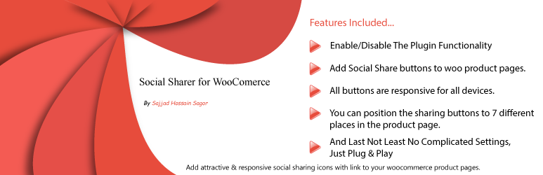 Social Sharer For WooComerce Preview Wordpress Plugin - Rating, Reviews, Demo & Download