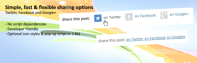 Social Sharing (by Danny) Preview Wordpress Plugin - Rating, Reviews, Demo & Download