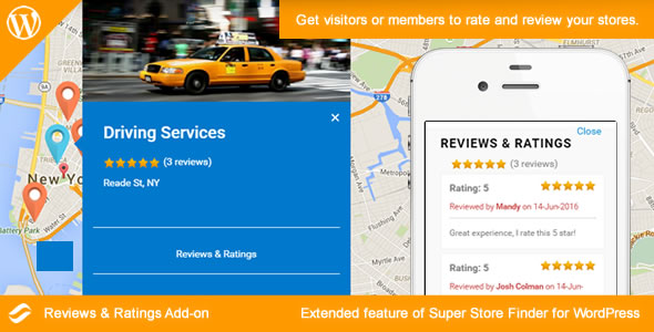 Social Store Locator – Reviews & Ratings Add-on Preview Wordpress Plugin - Rating, Reviews, Demo & Download