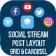 Social Stream & Post Grid Layout With Carousel For SiteOrigin Page Builder