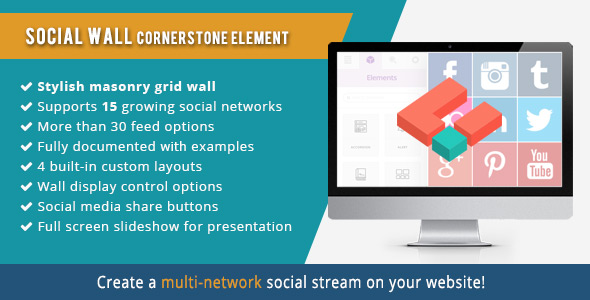 Social Wall Element For Cornerstone Preview Wordpress Plugin - Rating, Reviews, Demo & Download
