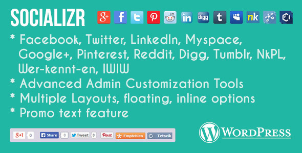 Socializr Social Share Toolbar WordPress Plugin Preview - Rating, Reviews, Demo & Download