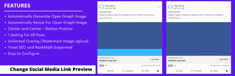 SocialMark – Easy Watermark/Logo On Social Media Post Link Share Preview Preview Wordpress Plugin - Rating, Reviews, Demo & Download