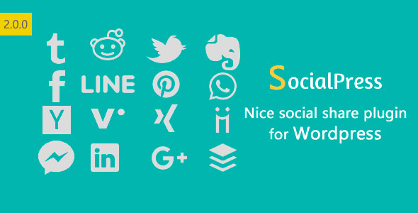 SocialPress – Nice Social Share Plugin For Wordpress Preview - Rating, Reviews, Demo & Download