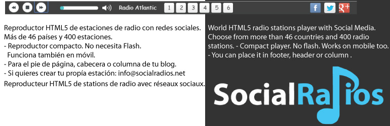 SocialRadios Preview Wordpress Plugin - Rating, Reviews, Demo & Download