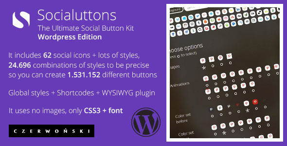 Socialuttons – The Ultimate Social Button Kit Preview Wordpress Plugin - Rating, Reviews, Demo & Download