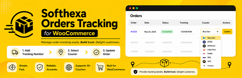 Softhexa Orders Tracking For WooCommerce Preview Wordpress Plugin - Rating, Reviews, Demo & Download