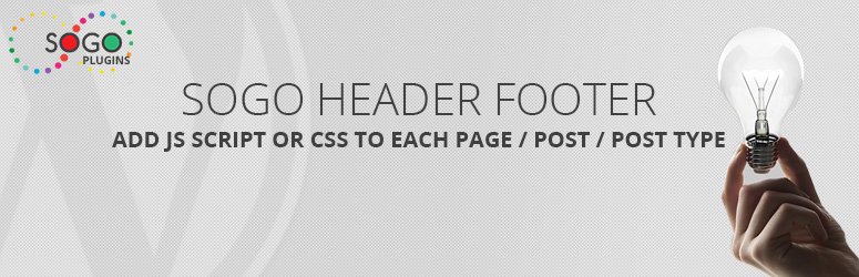 SOGO Add Script To Individual Pages Header Footer Preview Wordpress Plugin - Rating, Reviews, Demo & Download