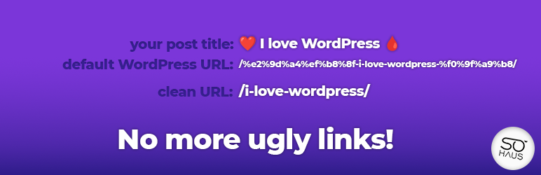 Sohaus Clean Emoji Slugs Preview Wordpress Plugin - Rating, Reviews, Demo & Download