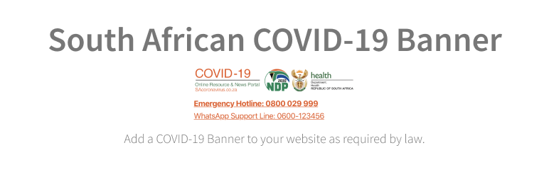 South African Covid-19 Banner Preview Wordpress Plugin - Rating, Reviews, Demo & Download