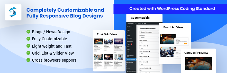 SP Blog Designer Preview Wordpress Plugin - Rating, Reviews, Demo & Download