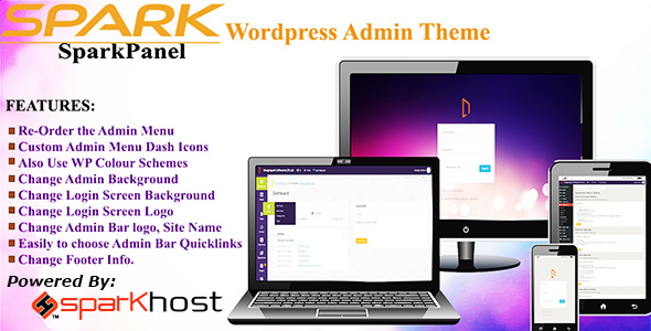 SparkPanel Admin Skinner Preview Wordpress Plugin - Rating, Reviews, Demo & Download