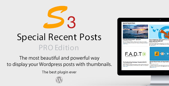 Special Recent Posts PRO Edition Preview Wordpress Plugin - Rating, Reviews, Demo & Download