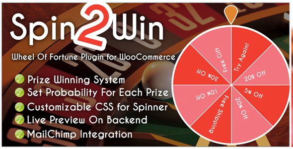 Spider Spin2Win WooCommerce Coupon Code Preview Wordpress Plugin - Rating, Reviews, Demo & Download