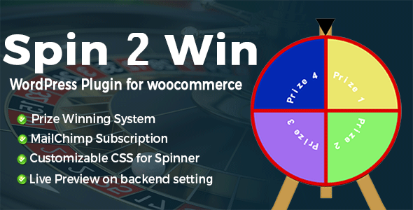 Spin2Win WordPress Plugins For WoCommerce Coupon Preview - Rating, Reviews, Demo & Download