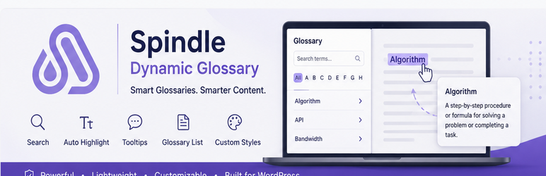 Spindle Dynamic Glossary Preview Wordpress Plugin - Rating, Reviews, Demo & Download