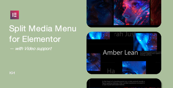 Split Media Menu For Elementor Preview Wordpress Plugin - Rating, Reviews, Demo & Download